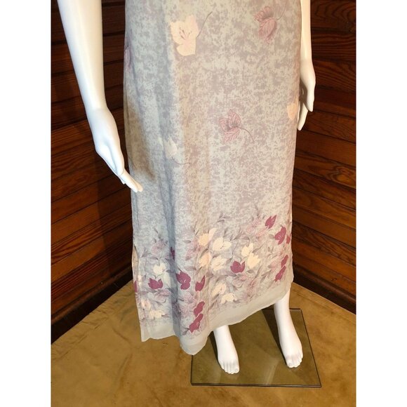 Silk Dress, Silk Maxi Dress, Hawaiian Dress, Silk Slip, Silk Chiffon, Silk Slip - Picture 3 of 9